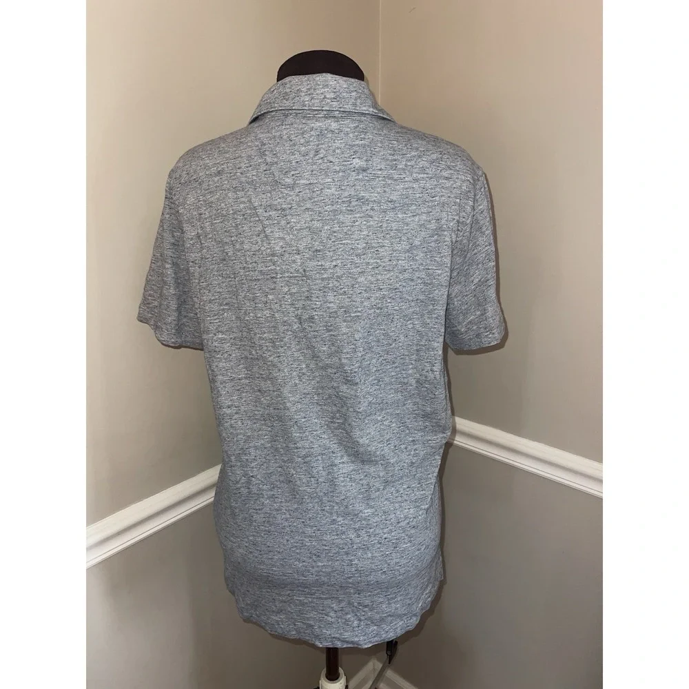 Banana Republic Heather Blue Polo‎ Shirt Mens Medium Preppy